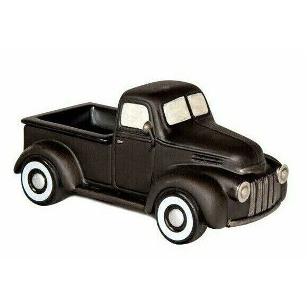 Vintage Black Truck Wax Warmer Retro Ceramic Working Headlights Aromatherapy NIP